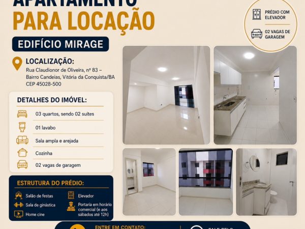 APARTAMENTO ED. MIRAGE – LOCAÇÃO