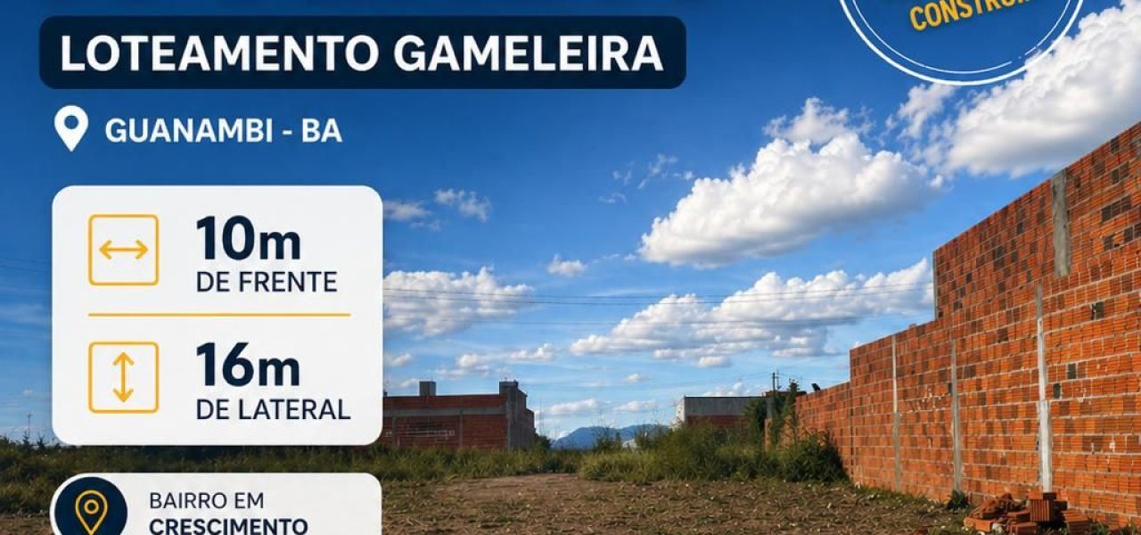 Terreno disponível para venda ou troca – Guanambi-Ba